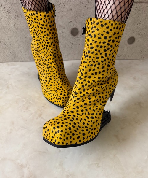 レオパード デザインヒールブーツ Charla Tedrick│Jeffrey Campbell