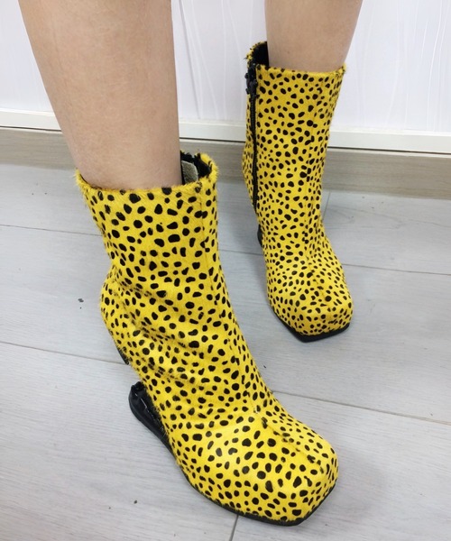 レオパード デザインヒールブーツ Charla Tedrick│Jeffrey Campbell