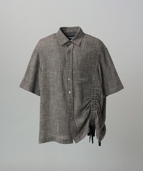 UNISEX Dry KARAMI Mesh Prime-Over асимметричная сборчатая рубашка — MAISON SPECIAL