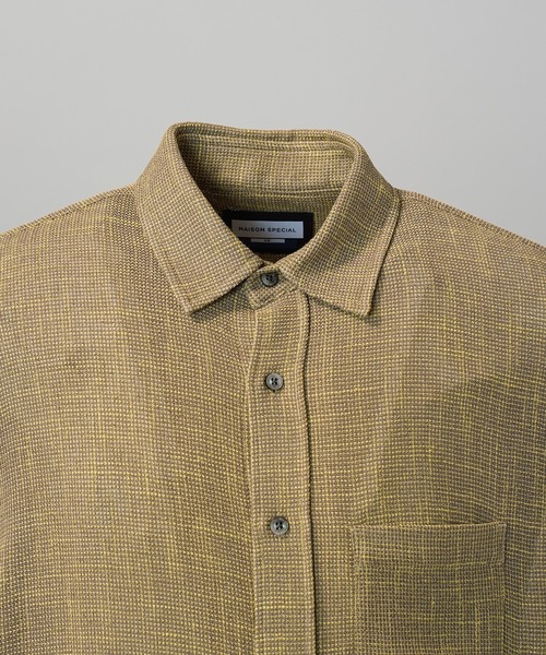 MAISON SPECIAL(メゾンスペシャル)の「《UNISEX》Dry KARAMI Mesh Prime-Over Asymmetric Shirred Shirt/ドライカラミメッシュプライムオーバーアシンメトリーシャーリングシャツ【MAISON SPECIAL/メゾンスペシャル】(シャツ/ブラウス・メンズ・ブラック/ブラウン・0/1/2)」の16枚目の写真