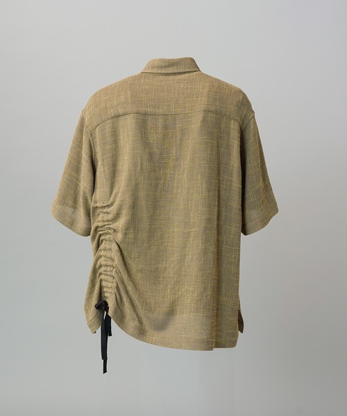 MAISON SPECIAL(メゾンスペシャル)の「《UNISEX》Dry KARAMI Mesh Prime-Over Asymmetric Shirred Shirt/ドライカラミメッシュプライムオーバーアシンメトリーシャーリングシャツ【MAISON SPECIAL/メゾンスペシャル】(シャツ/ブラウス・メンズ・ブラック/ブラウン・0/1/2)」の15枚目の写真