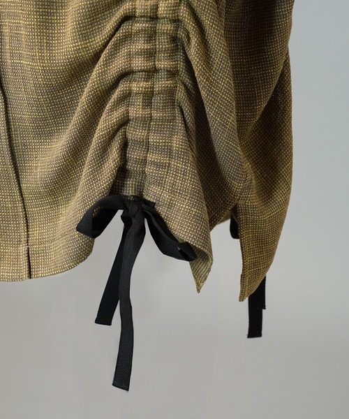 MAISON SPECIAL(メゾンスペシャル)の「《UNISEX》Dry KARAMI Mesh Prime-Over Asymmetric Shirred Shirt/ドライカラミメッシュプライムオーバーアシンメトリーシャーリングシャツ【MAISON SPECIAL/メゾンスペシャル】(シャツ/ブラウス・メンズ・ブラック/ブラウン・0/1/2)」の18枚目の写真