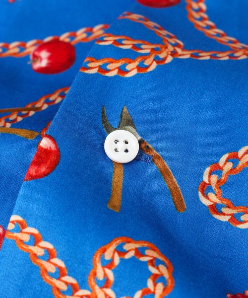 DIGAWEL（ディガウェル）の「Open-collar S/S shirt (apple&chain)（シャツ/ブラウス・メンズ・ミント/ブルー・2）」の6枚目の写真