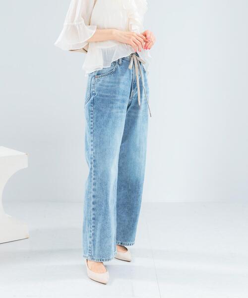 URBAN RESEARCH ROSSO WOMEN(アーバンリサーチ ロッソ)の「『別注』Lee×ROSSO STRING DENIM PANTS(デニムパンツ・レディース・ライトインディゴブルー/インディゴブルー・MEDIUM/SMALL/X-SMALL)」の18枚目の写真