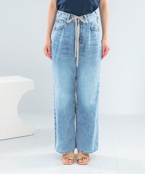 URBAN RESEARCH ROSSO WOMEN(アーバンリサーチ ロッソ)の「『別注』Lee×ROSSO STRING DENIM PANTS(デニムパンツ・レディース・ライトインディゴブルー/インディゴブルー・MEDIUM/SMALL/X-SMALL)」の12枚目の写真