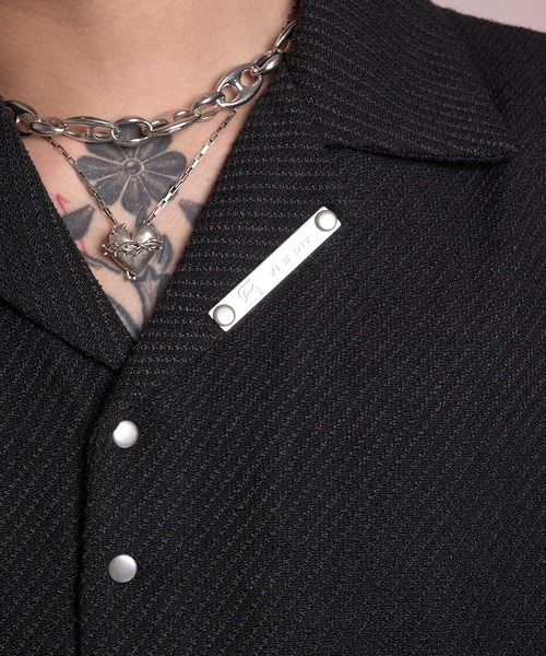 CREO STORE(クレオストア)の「Stud Open Collar Shirt/スタッズオープンカラーシャツ(シャツ/ブラウス・メンズ・グレー/ブラック・1/2)」の18枚目の写真