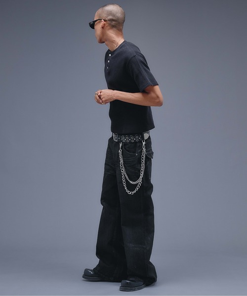 13oz Wax Coated Wide Flare Denim / 13オンスワックスコーティング
