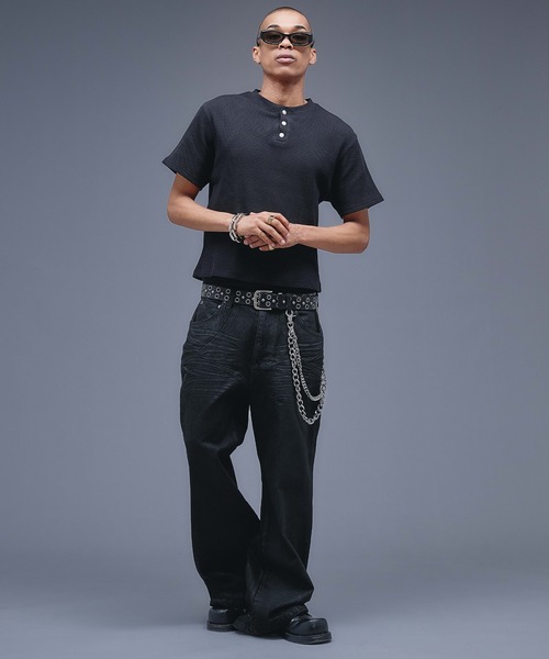 ANDER HUNK（アンダーハンク）の「13oz Wax Coated Wide Flare Denim