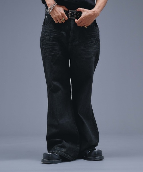 ANDER HUNK（アンダーハンク）の「13oz Wax Coated Wide Flare Denim