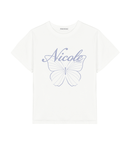 NICK&NICOLE(ニックアンドニコール)の「NICOLE BUTTERFLY SLEEVE TOP_CREAM LIGHT PURPLE(Tシャツ/カットソー・レディース・その他・MEDIUM/LARGE)」の3枚目の写真
