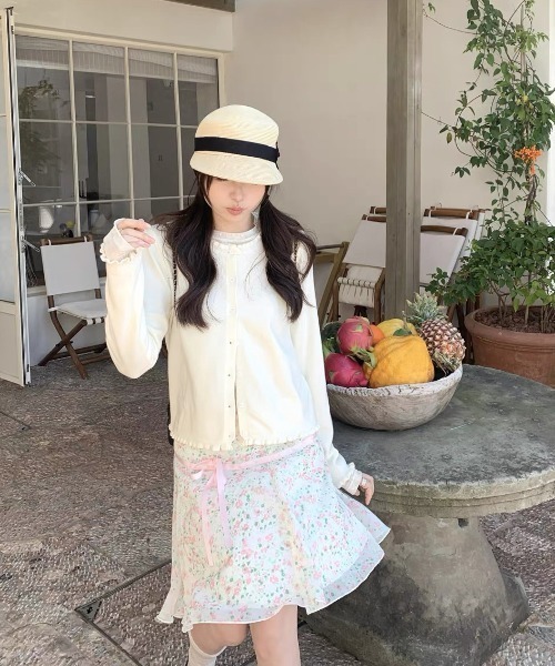 almo(アルモ)の「【LAMPOON】花柄シフォンミニスカート(スカート・レディース・ピンク・LARGE/MEDIUM/SMALL)」の2枚目の写真