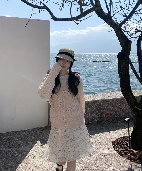 almo(アルモ)の「【LAMPOON】花柄シフォンミニスカート(スカート・レディース・ピンク・LARGE/MEDIUM/SMALL)」の3枚目の写真