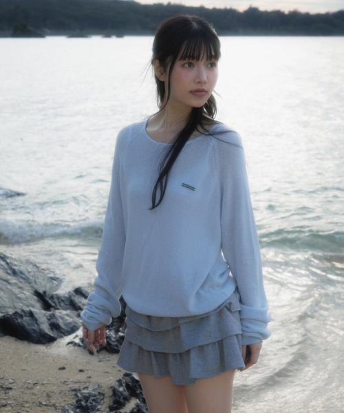 ROSEFRANTZ（ロゼフランツ）の「Boatneck Sheer Basic Knit [Sky Blue]（ニット/セーター・レディース・スカイブルー・OS）」の7枚目の写真