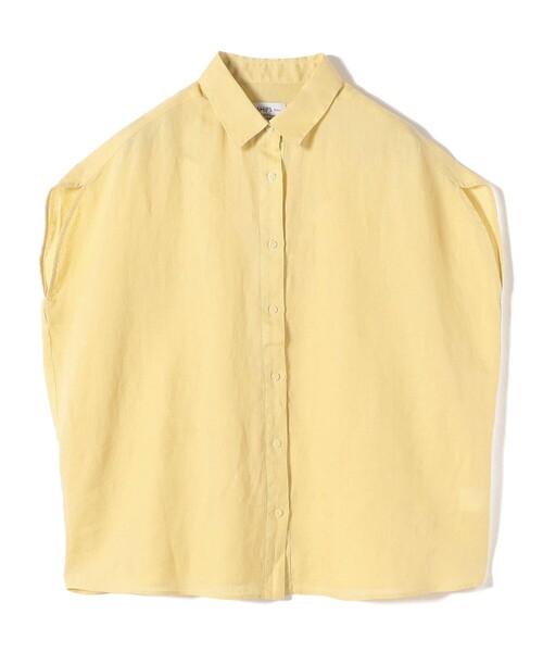 SHIPS Colors(シップス カラーズ)の「SHIPS Colors:〈洗濯機可能〉ユーロリネン (EURO Linen) フレンチスリーブ ビッグ シャツ◇(シャツ/ブラウス・レディース・オフホワイト/イエロー/ライトブルー/ブラック・ONE SIZE)」の22枚目の写真