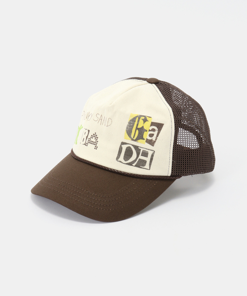 OPEN Yy(オープンワイワイ)の「【Geek Office / ギークオフィス】OPEN YY / Woven YY PHONETIC TRUCKER CAP(キャップ・レディース・ブラック/ブラウン・FREE)」の2枚目の写真