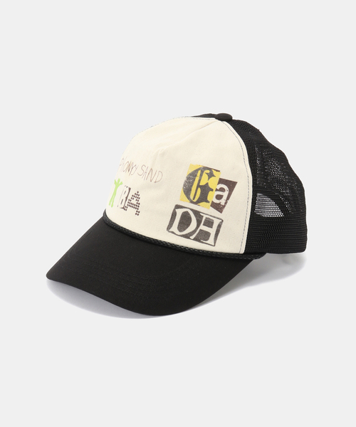 OPEN Yy(オープンワイワイ)の「【Geek Office / ギークオフィス】OPEN YY / Woven YY PHONETIC TRUCKER CAP(キャップ・レディース・ブラック/ブラウン・FREE)」の1枚目の写真