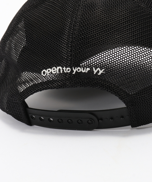 OPEN Yy(オープンワイワイ)の「【Geek Office / ギークオフィス】OPEN YY / Woven YY PHONETIC TRUCKER CAP(キャップ・レディース・ブラック/ブラウン・FREE)」の4枚目の写真