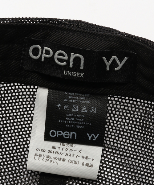 OPEN Yy(オープンワイワイ)の「【Geek Office / ギークオフィス】OPEN YY / Woven YY PHONETIC TRUCKER CAP(キャップ・レディース・ブラック/ブラウン・FREE)」の5枚目の写真
