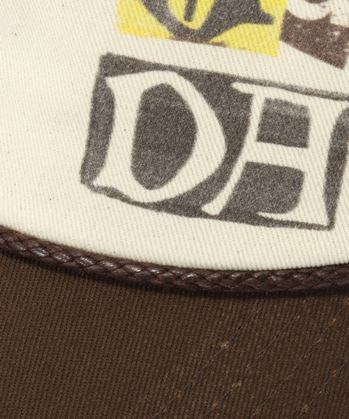 OPEN Yy(オープンワイワイ)の「【Geek Office / ギークオフィス】OPEN YY / Woven YY PHONETIC TRUCKER CAP(キャップ・レディース・ブラック/ブラウン・FREE)」の8枚目の写真