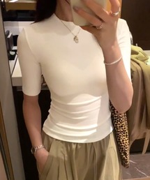 5分袖ストレッチTシャツ