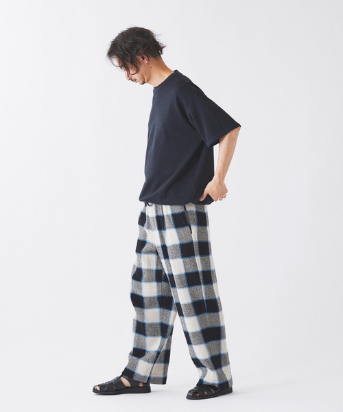 JOURNAL STANDARD relume(ジャーナルスタンダード レリューム)の「ビッグ ブロック チェック パナマ織 イージーパンツ(その他パンツ・メンズ・アイボリー/グリーン/ブルー系その他・MEDIUM/LARGE)」の21枚目の写真