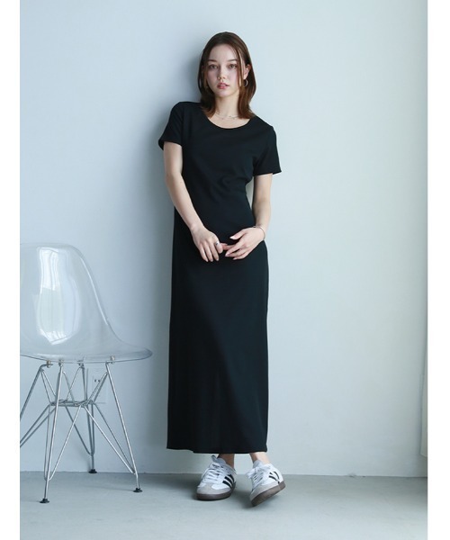 fifth(フィフス)の「カップ付きリブワンピース(ワンピース・レディース・ブラック/チャコールグレー・M/XS)」の5枚目の写真