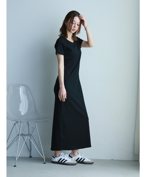 fifth(フィフス)の「カップ付きリブワンピース(ワンピース・レディース・ブラック/チャコールグレー・M/XS)」の7枚目の写真