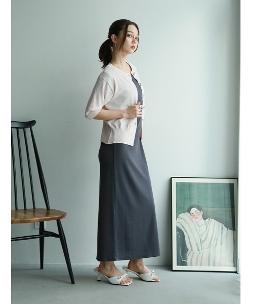 fifth(フィフス)の「カップ付きリブワンピース(ワンピース・レディース・ブラック/チャコールグレー・M/XS)」の20枚目の写真