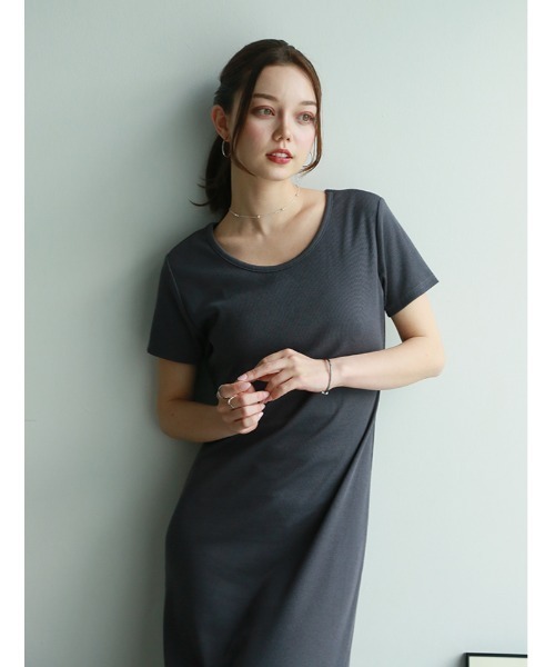 fifth(フィフス)の「カップ付きリブワンピース(ワンピース・レディース・ブラック/チャコールグレー・M/XS)」の22枚目の写真