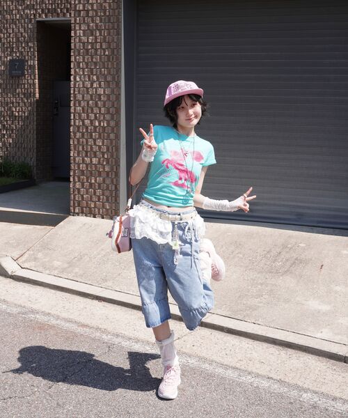 HIGH SCHOOL DISCO(ハイスクールディスコ)の「ディスコデニムラッフルバミューダパンツ(デニムパンツ・レディース・その他・SMALL/MEDIUM)」の10枚目の写真