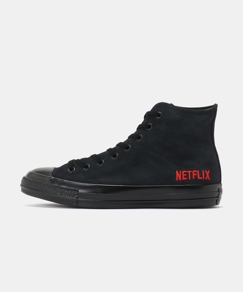 CONVERSE(コンバース)の「CONVERSE ALL STAR AGED HI / NETFLIX 31317100(スニーカー・メンズ・ブラック・26.5cm/27.5cm/28cm/27cm/26cm)」の1枚目の写真