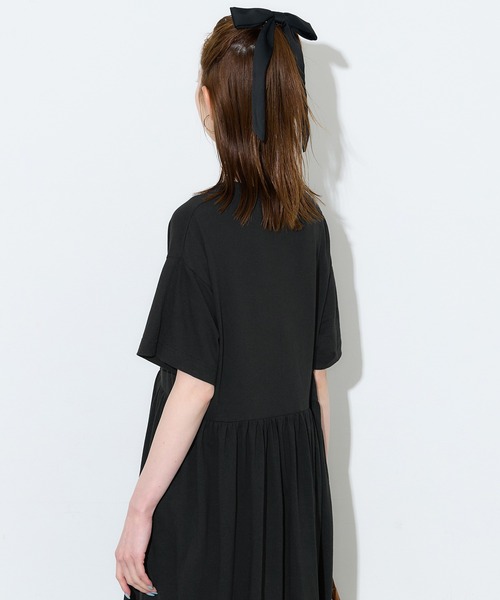 coca(coca)(コカ)の「コットンペプラムワイドワンピース(ワンピース・レディース・ブラック/ダークブラウン・L/M/S)」の13枚目の写真