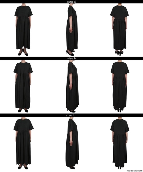 coca(coca)(コカ)の「コットンペプラムワイドワンピース(ワンピース・レディース・ブラック/ダークブラウン・L/M/S)」の16枚目の写真