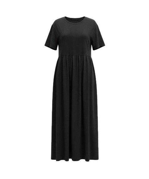 coca(coca)(コカ)の「コットンペプラムワイドワンピース(ワンピース・レディース・ブラック/ダークブラウン・L/M/S)」の21枚目の写真