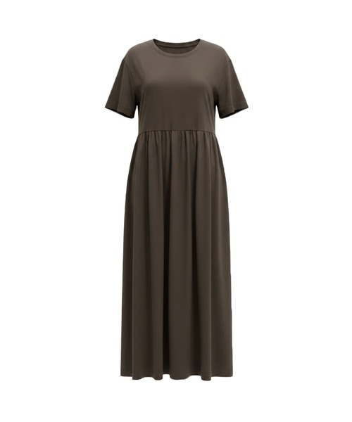 coca(coca)(コカ)の「コットンペプラムワイドワンピース(ワンピース・レディース・ブラック/ダークブラウン・L/M/S)」の22枚目の写真