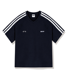 DIIFF（ディフ）の「ダブルストリップトラックVネック半袖Tシャツ4カラー[DISV_1002]（Tシャツ/カットソー）」