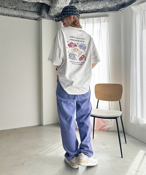 DOUBLE NAME(ダブルネーム)の「00’s Gadges刺しゅうTEE(Tシャツ/カットソー・レディース・オフホワイト/オレンジ/ブラック系・FREE)」の10枚目の写真