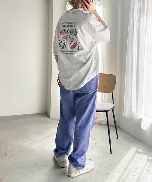 DOUBLE NAME(ダブルネーム)の「00’s Gadges刺しゅうTEE(Tシャツ/カットソー・レディース・オフホワイト/オレンジ/ブラック系・FREE)」の11枚目の写真