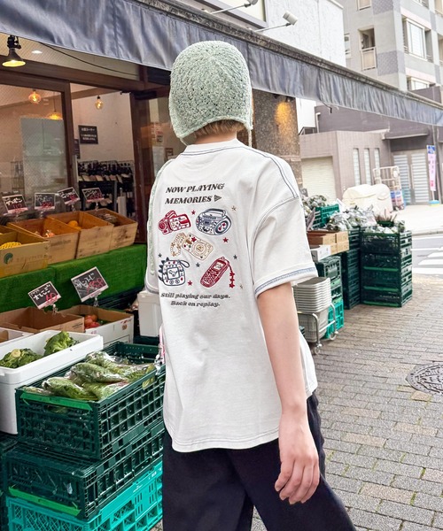 DOUBLE NAME(ダブルネーム)の「00’s Gadges刺しゅうTEE(Tシャツ/カットソー・レディース・オフホワイト/オレンジ/ブラック系・FREE)」の20枚目の写真
