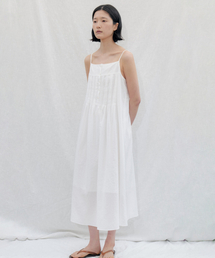 STEP AROUND（ステップアラウンド）の「Pintuck Button Slip Dress_WHITE（ワンピース）」