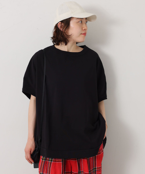 JOURNAL STANDARD LUXE(ジャーナルスタンダード ラックス)の「オーガニックテンジク ポンチョT(Tシャツ/カットソー・レディース・ホワイト/ブラック・FREE)」の3枚目の写真