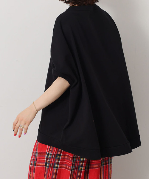 JOURNAL STANDARD LUXE(ジャーナルスタンダード ラックス)の「オーガニックテンジク ポンチョT(Tシャツ/カットソー・レディース・ホワイト/ブラック・FREE)」の4枚目の写真