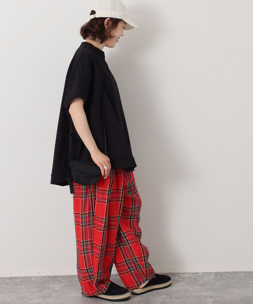 JOURNAL STANDARD LUXE(ジャーナルスタンダード ラックス)の「オーガニックテンジク ポンチョT(Tシャツ/カットソー・レディース・ホワイト/ブラック・FREE)」の5枚目の写真