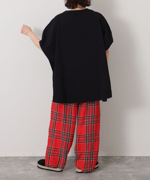 JOURNAL STANDARD LUXE(ジャーナルスタンダード ラックス)の「オーガニックテンジク ポンチョT(Tシャツ/カットソー・レディース・ホワイト/ブラック・FREE)」の6枚目の写真