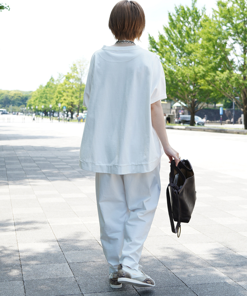 JOURNAL STANDARD LUXE(ジャーナルスタンダード ラックス)の「オーガニックテンジク ポンチョT(Tシャツ/カットソー・レディース・ホワイト/ブラック・FREE)」の9枚目の写真