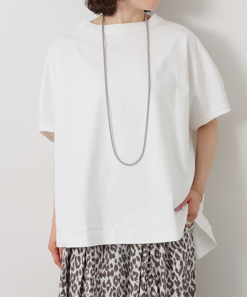 JOURNAL STANDARD LUXE(ジャーナルスタンダード ラックス)の「オーガニックテンジク ポンチョT(Tシャツ/カットソー・レディース・ホワイト/ブラック・FREE)」の10枚目の写真