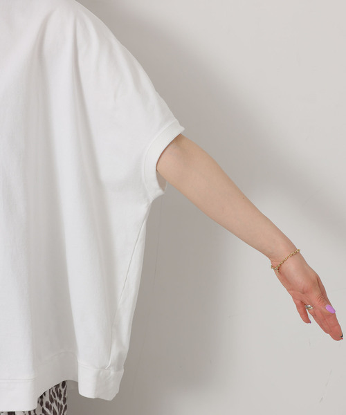 JOURNAL STANDARD LUXE(ジャーナルスタンダード ラックス)の「オーガニックテンジク ポンチョT(Tシャツ/カットソー・レディース・ホワイト/ブラック・FREE)」の18枚目の写真