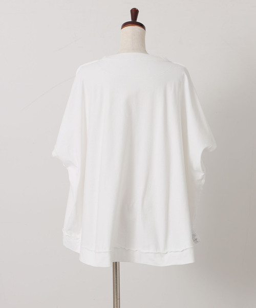 JOURNAL STANDARD LUXE(ジャーナルスタンダード ラックス)の「オーガニックテンジク ポンチョT(Tシャツ/カットソー・レディース・ホワイト/ブラック・FREE)」の22枚目の写真