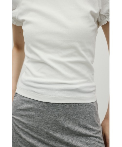 STYLEMIXER(スタイルミキサー)の「ギャザーフレンチスリーブT(Tシャツ/カットソー・レディース・ブラック/ブラウン/ホワイト・FREE)」の10枚目の写真