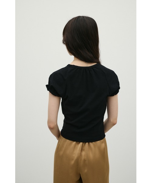 STYLEMIXER(スタイルミキサー)の「ギャザーフレンチスリーブT(Tシャツ/カットソー・レディース・ブラック/ブラウン/ホワイト・FREE)」の20枚目の写真